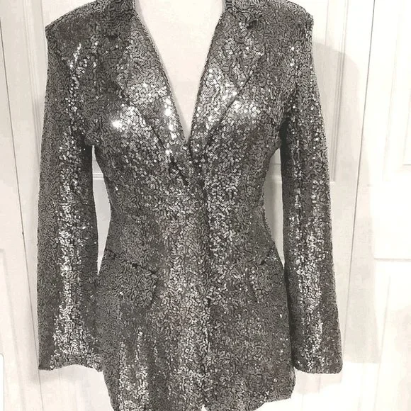 Silver sequin blazer - Picture 12 of 13